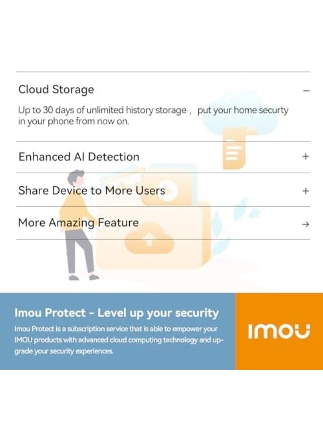 ايمو كاميرا Cue2 بدقة 3 ميجابكسل – كاميرا مراقبة داخلية بدقة 2K UHD عبر الواي فاي، رؤية ليلية، اتصال صوتي ثنائي الاتجاه، كشف الحركة الذكي، مثالية لمراقبة الأطفال والحيوانات الأليفة، متوافقة مع Alexa - Image 5