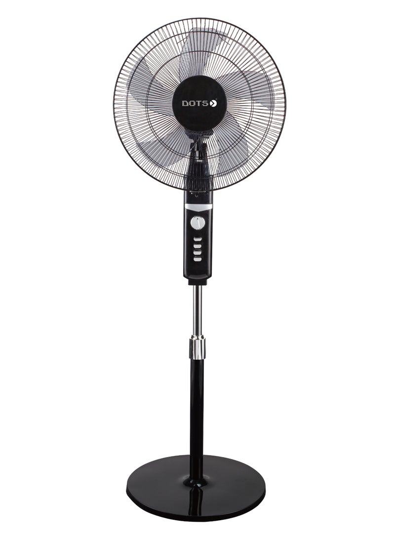 دوتس مروحة بمسند عمودي من دوتس، 16 انش، مزودة بثلاث درجات سرعة، ومؤقت 60 دقيقة، TFS-S61، عدد المنافذ: 3، أسود - Image 2