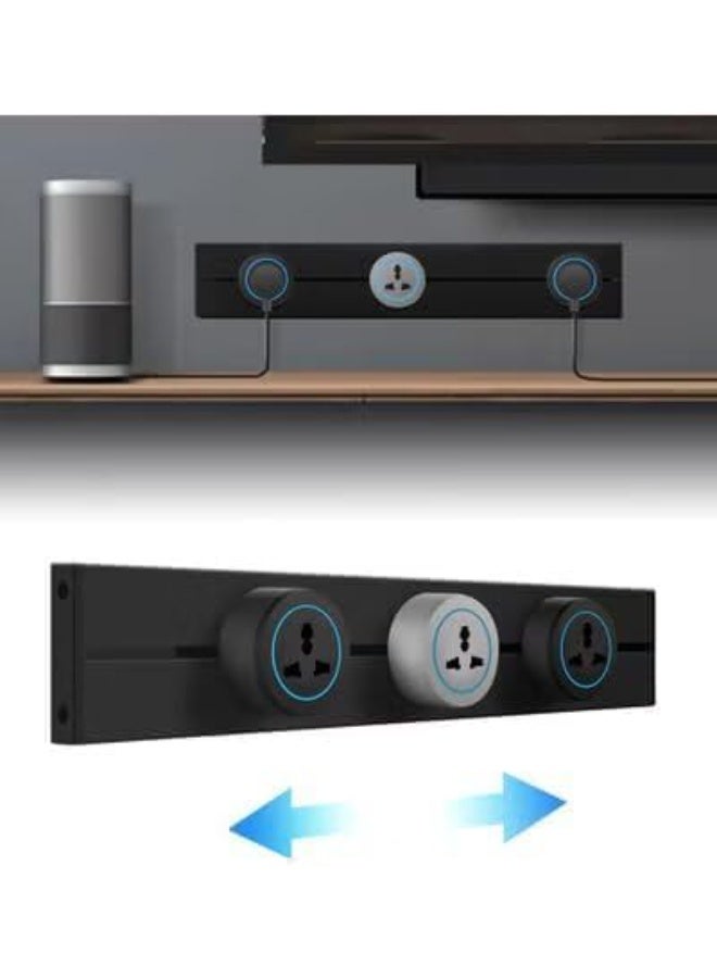 Magnetic Metal Power Strip, Grey, Universal Socket Design - 80 CM - Image 4