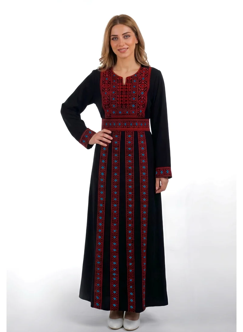 AL BENT AL SHARQIEH Ladies Belted Embroidered jalabiya dress