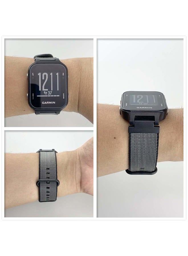 C2D JOY (Medium, Dark Black) - DuiGong Woven Nylon Strap Compatible for Garmin Approach S20/S5/S6 Replacement Band with Buckle - Image 5