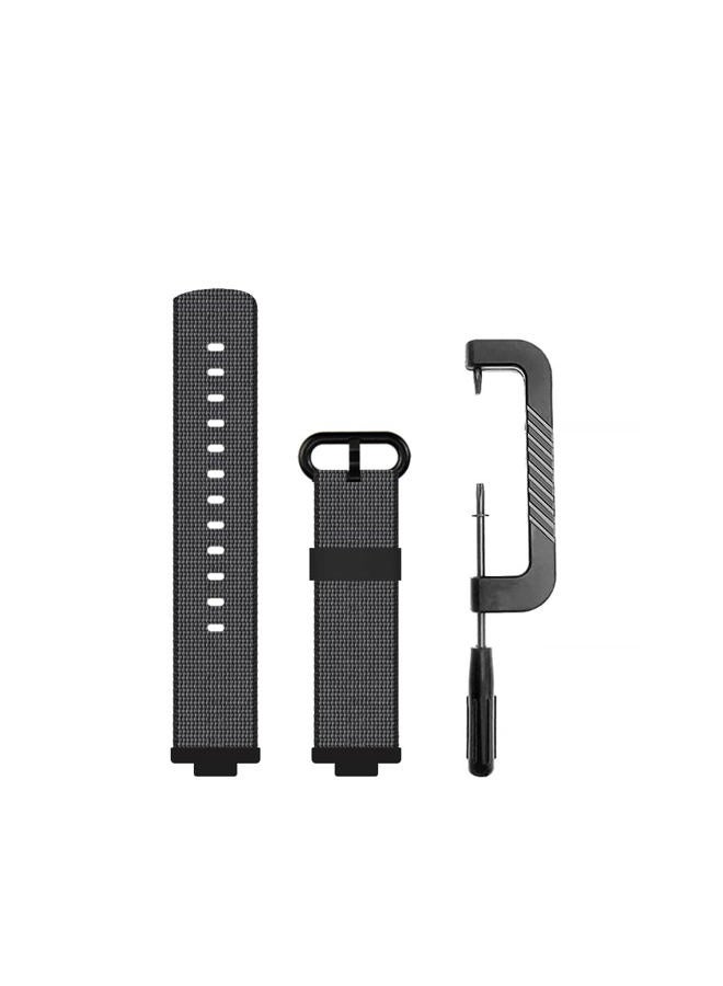C2D JOY (Medium, Dark Black) - DuiGong Woven Nylon Strap Compatible for Garmin Approach S20/S5/S6 Replacement Band with Buckle - Image 2