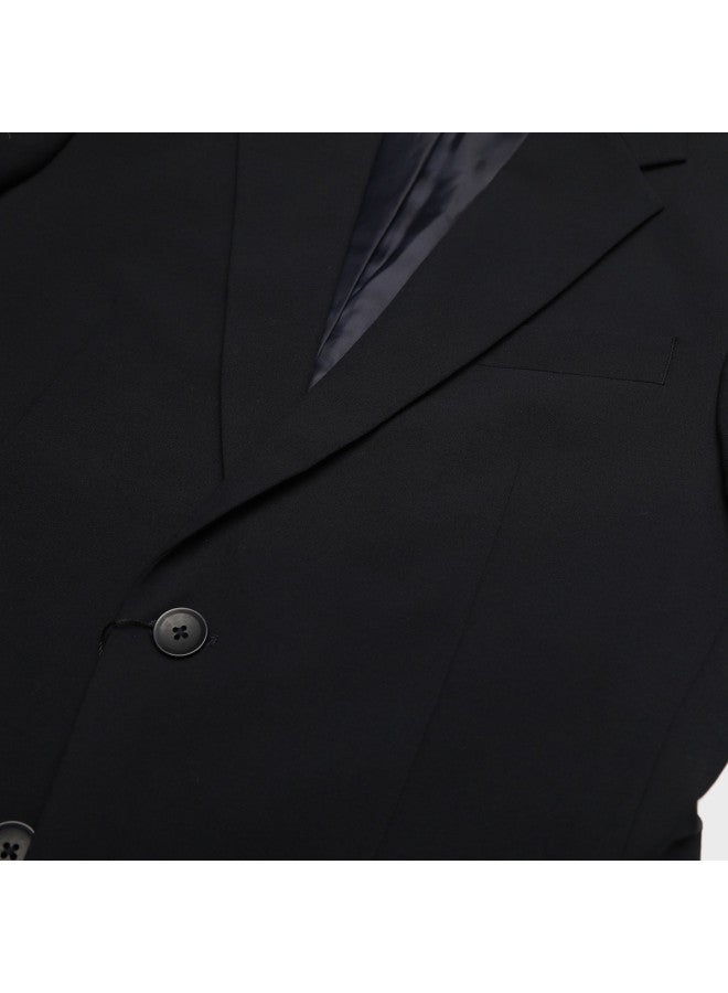 Zara Men's Solid Color Minimalist Tailored Stylish Commute Structured Classic Shoulder Pad Suit - Image 5