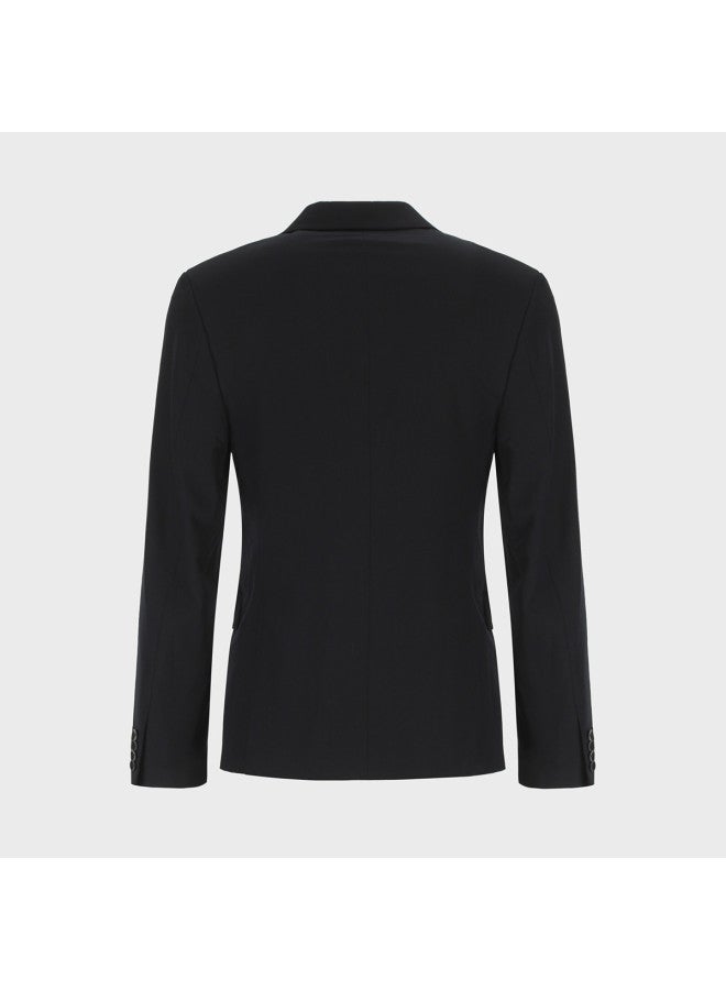 Zara Men's Solid Color Minimalist Tailored Stylish Commute Structured Classic Shoulder Pad Suit - Image 3