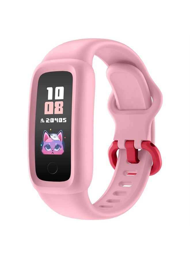 BIGGERFIVE ساعة تتبع اللياقة البدنية Vigor 2 للأطفال للفتيات والفتيان من عمر 5-12 سنة، مقاومة للماء IP68، متعقب النشاط، عداد الخطوات، مراقب معدل ضربات القلب والنوم، ساعة عداد السعرات الحرارية - Image 1