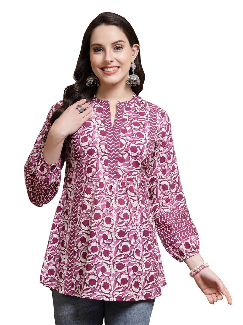 Stylum Women's Floral Printed Cotton Top - Image 1