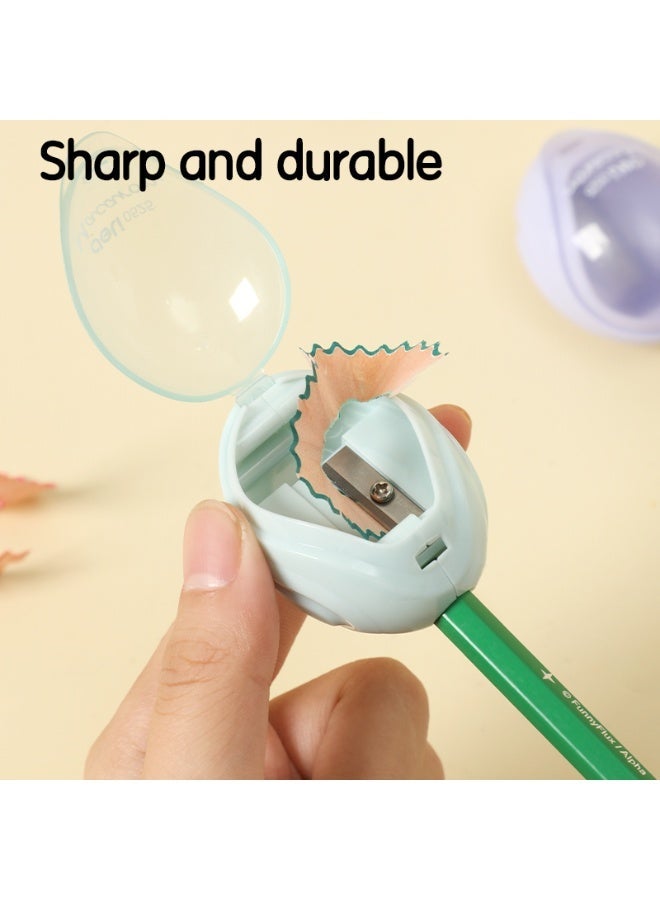 Deli E0525 1-Hole Pencil Sharpener with Canister, 1 Piece, Random Color, Ergonomic Grip, Durable Steel Edge - Image 3