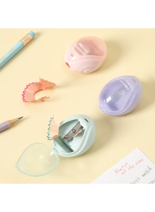 Deli E0525 1-Hole Pencil Sharpener with Canister, 1 Piece, Random Color, Ergonomic Grip, Durable Steel Edge - Image 4