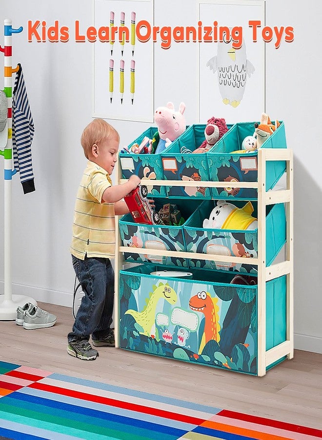 Jomifin Kids Toy Organizer for Boys Girls, 6 Storage Bins Large Storage Capacity Best Toy Storage Solution for Playroom, Nursery (Green) - Image 5
