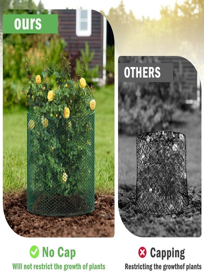 RGJ 39.4Ft x 16In Plant Protectors from Animals, Plant Cages for Outdoor Plants, Free-Cut Metal Mesh Plant Covers Guards Fence Chicken Wire Cloche with Ground Stakes & Ties to Keeping Bunny Animals Out - Image 4