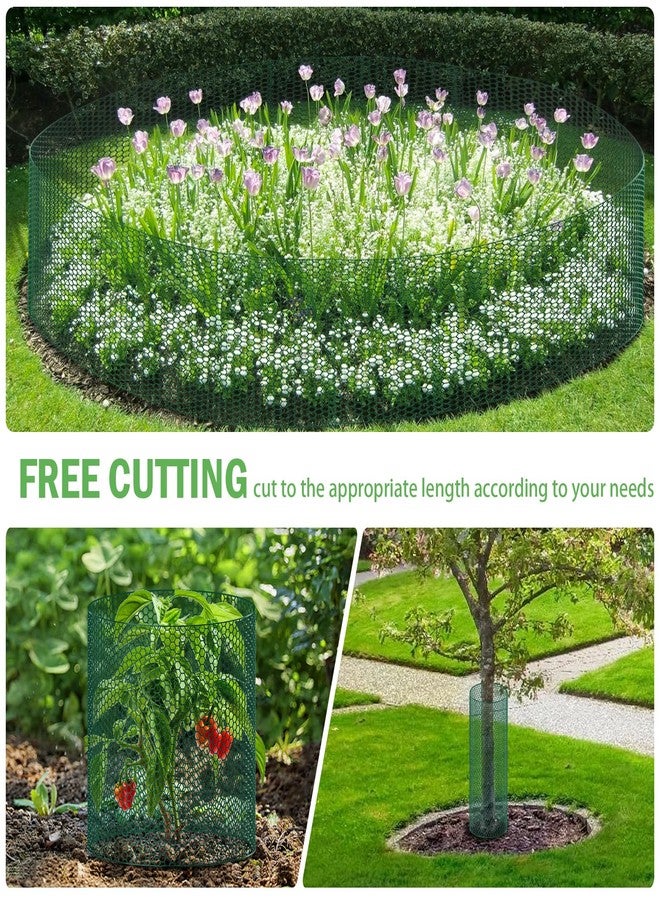 RGJ 39.4Ft x 16In Plant Protectors from Animals, Plant Cages for Outdoor Plants, Free-Cut Metal Mesh Plant Covers Guards Fence Chicken Wire Cloche with Ground Stakes & Ties to Keeping Bunny Animals Out - Image 3
