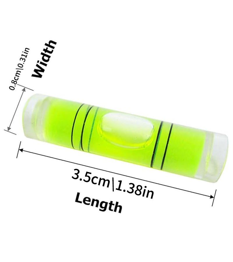 Set Of 20 Mini Cylindrical Levels 35mm For Small Horizontal Bubble Measurements Essential Spirit Tools Construction Layout - Image 4