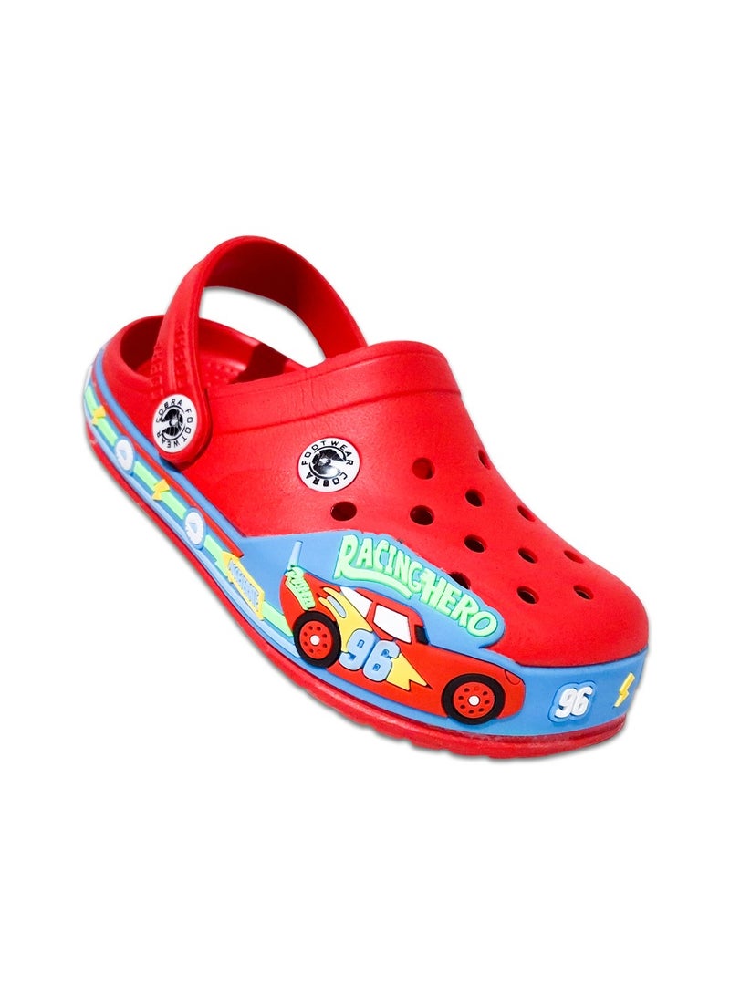 Cobra Racing Hero Kids Breathable Slip-On Crocs – Waterproof, Non-Slip, and Versatile for Indoor & Outdoor Use" - Image 1