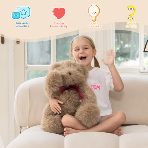 MorisMos Valentines Teddy Bear Stuffed Animal for Girlfriend Wife HerHim 165in Stuffed Bear Plush Toy for Kid Girl Boy Birthday Gift Baby Shower Cuddly Long Hair Plush Toy with 180Joints - Image 5