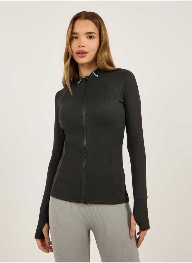 Styli Collar Dual Reflective Detail Jacket  - Image 1