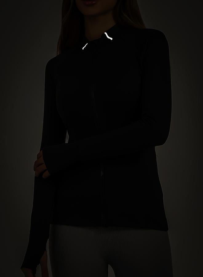 Collar Dual Reflective Detail Jacket