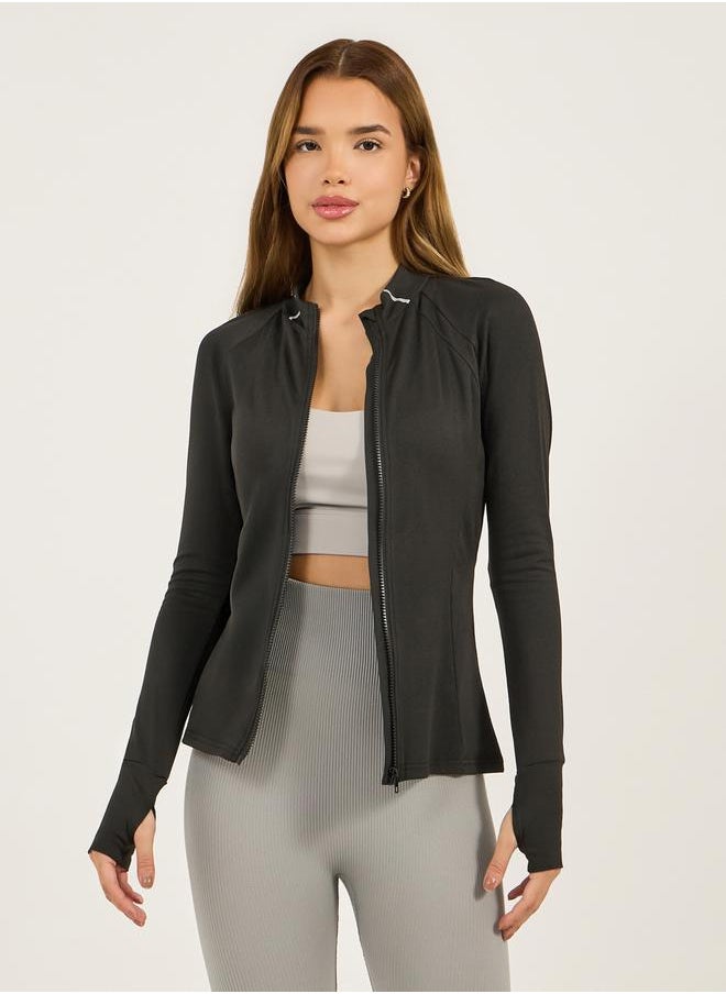 Styli Collar Dual Reflective Detail Jacket  - Image 3