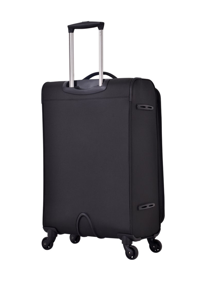 إيمينينت حقائب سفر ناعمة بعجلات من البوليستر خفيفة الوزن قابلة للتوسيع مع قفل ، مجموعة من  قطع، أسود - Image 3