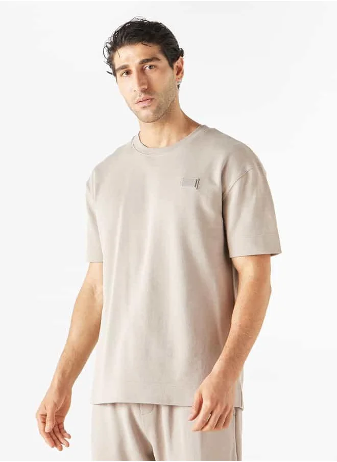 Emperor Emperor Applique Detail T-shirt with Short Sleeves
