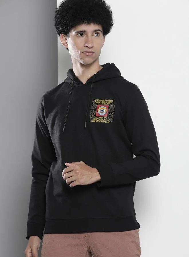 The Indian Garage Co Men Regular Fit Printed Round Neck Full Sleeves Sweatshirt