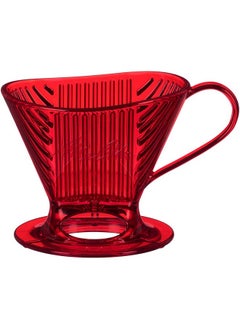 Melitta Signature Series 1 Cup Pourover Coffee Brewer Tritan Red  - Image 1