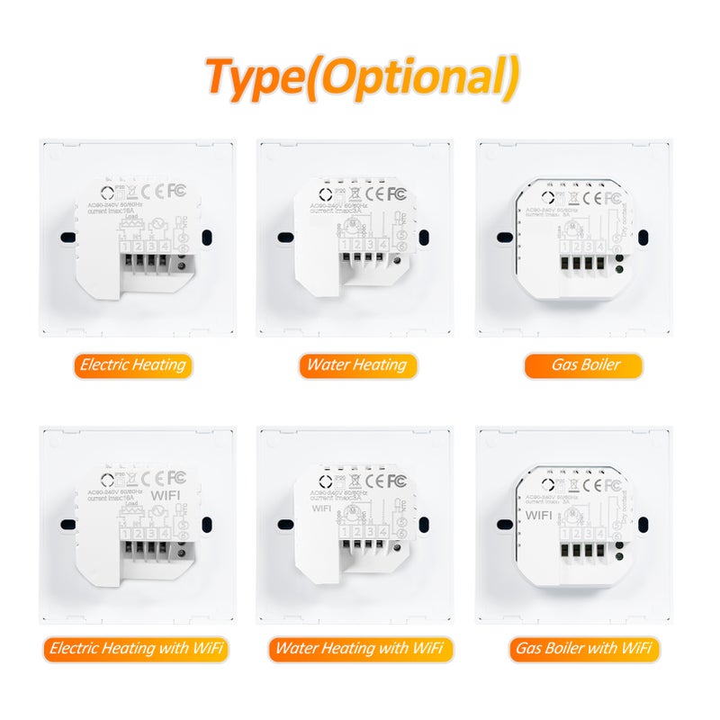 HY610 Smart Heating Thermostat Digital Temperature Controller Touchscreen LCD Display Weekly Programmable Thermostat Anti-freeze for Home School Office Hotel - Image 3