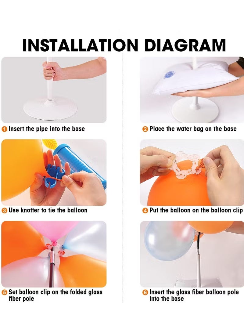 Haidue Balloon Arch Kit Adjustable Balloon Arch Stand with Water Fillable Bases Ballon Arch Holder Kit for Wedding Birthday Party Decorations - Image 4