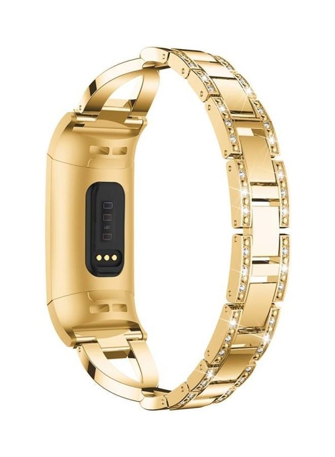 NIBEMINENT Metal Steel Wrist Strap Watch Band Gold - Image 4