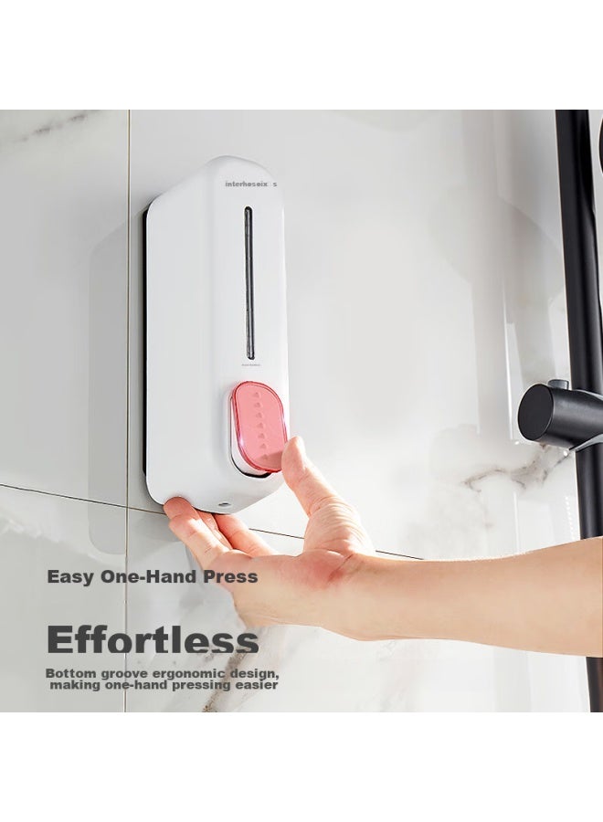 Interhasa! Wall-mounted Soap Dispenser, Hand Soap Holder, Hotel Shower Gel Dispenser, Wall-mounted Pump Bottle, F7020 - Image 5