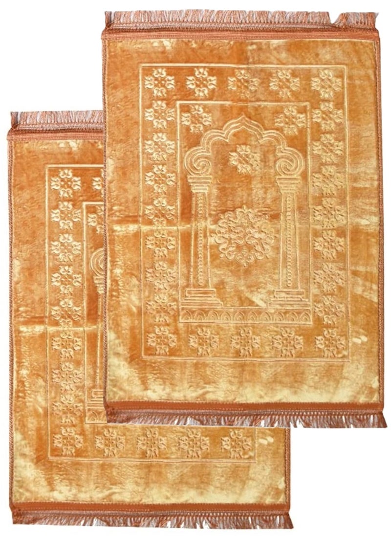 2 Pieces Premium Comfort Prayer Mat Soft and Durable Prayer Mat for Daily Prayers - Image 1