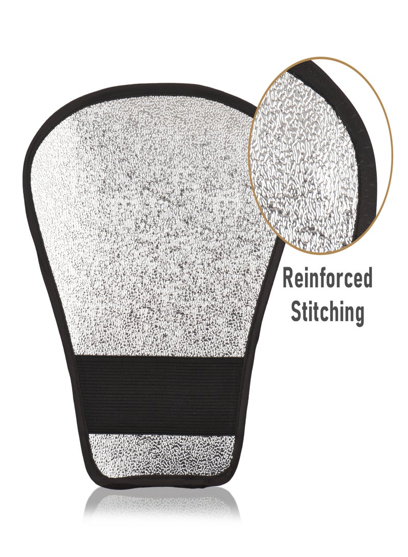 Portable Universal Camera Flash Reflector Speedlite Bounce Diffuser Board with Silver & White Reflective Surface Replacement for Canon Nikon Sony Godox Yongnuo on-Camera Flash  - Image 4