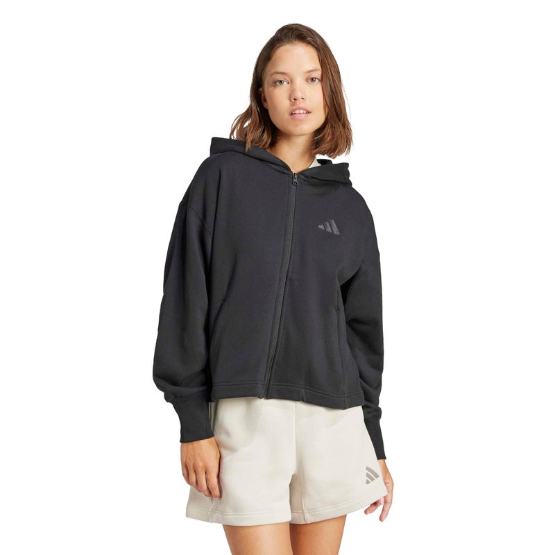 adidas All Szn French Terry Loose Full-Zip Hoodie - Image 1
