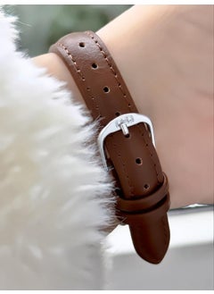 Q&Q Elegant Slim Case Women's Leather Band Wristwatch  - Image 3