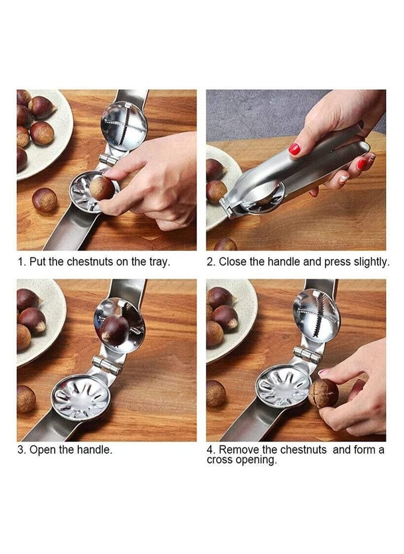 Generic Nutcracker Chestnut Clip, Nut Cracker Sheller Walnut Pliers, Metal Nut Opener Plier, 304 Stainless Steel Kitchen Dried Fruit Opener  - Image 5