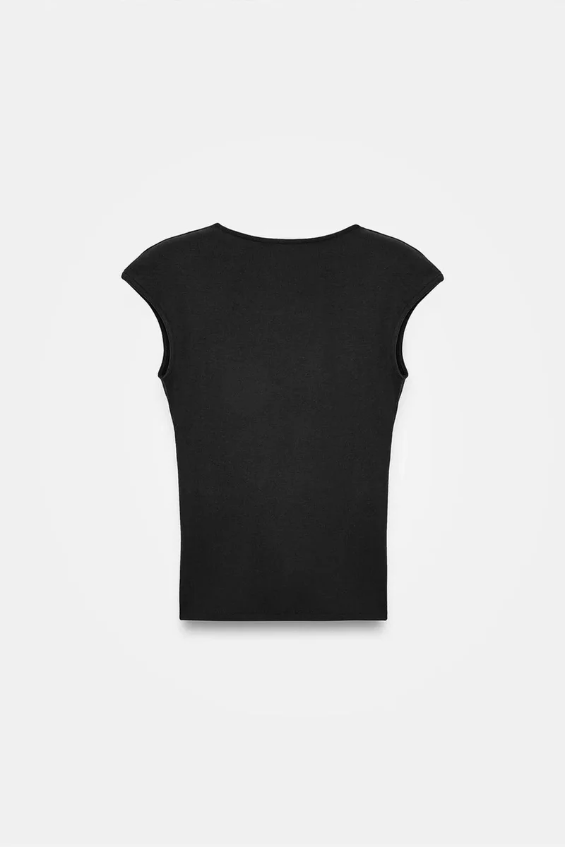 Dilvin Black DILVIN Women’s Slim Fit Wrap Blouse for Women | Best Price UAE