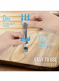 Excefore Resin Molds Silicone 12 cm Steel Hand Drill with 10 PCS Drill Bits (0.8-3 mm), Precision Hand Drill Tools for Resin Plastic Wood Polymer Clay, DIY Jewelry Keychain Pendant Making  - Image 5