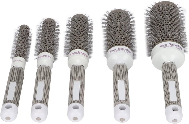 كلاراكو مجموعة فرشاة دائرية من 5 قطع، فرشاة شعر موصلة للحرارة، مجموعة أدوات تصفيف الشعر للتجفيف والتجعيد، فرشاة تصفيف شعر احترافية، مجموعة أدوات تصفيف الشعر بالحرارة - Image 1