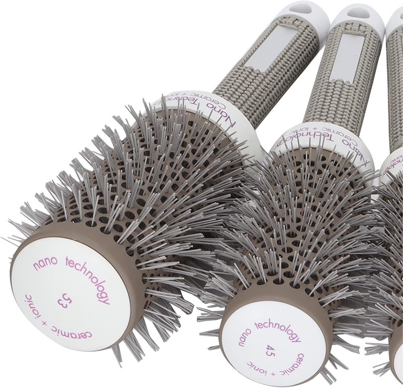 كلاراكو مجموعة فرشاة دائرية من 5 قطع، فرشاة شعر موصلة للحرارة، مجموعة أدوات تصفيف الشعر للتجفيف والتجعيد، فرشاة تصفيف شعر احترافية، مجموعة أدوات تصفيف الشعر بالحرارة - Image 2