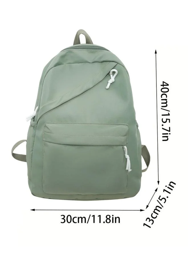 Take Two Green Plain Backpack