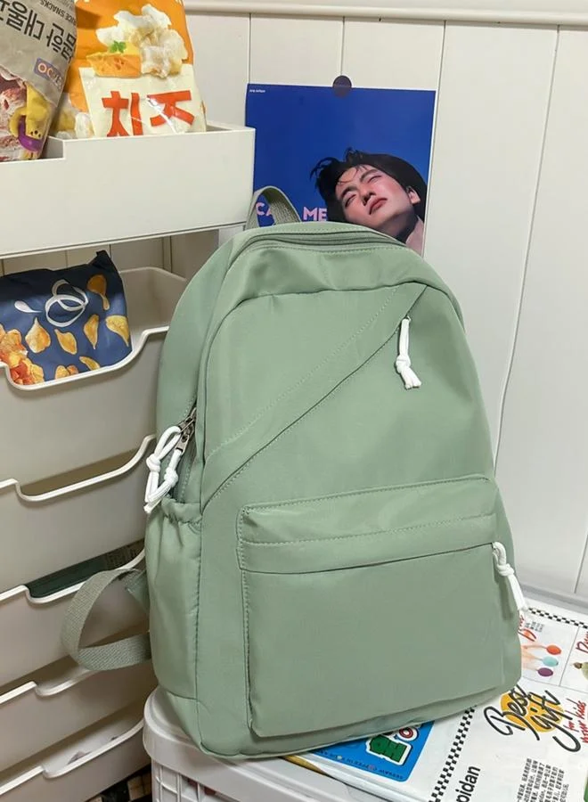 Take Two Green Plain Backpack
