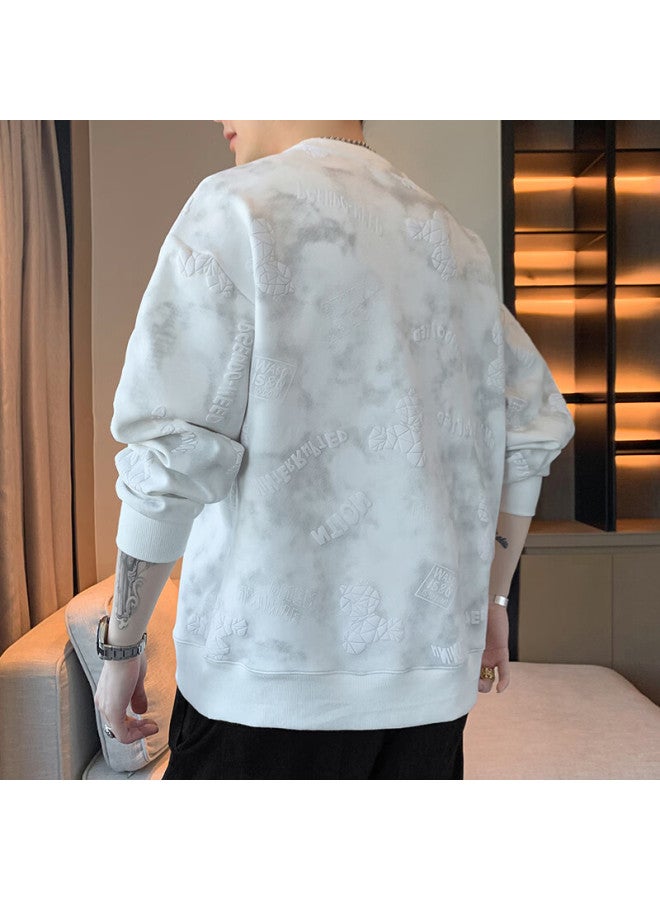 Wassup Sohot Men's Sweatshirt Spring Autumn Trendy Brand Crew Neck Long Sleeve Casual Loose Pullover White XL - Image 3