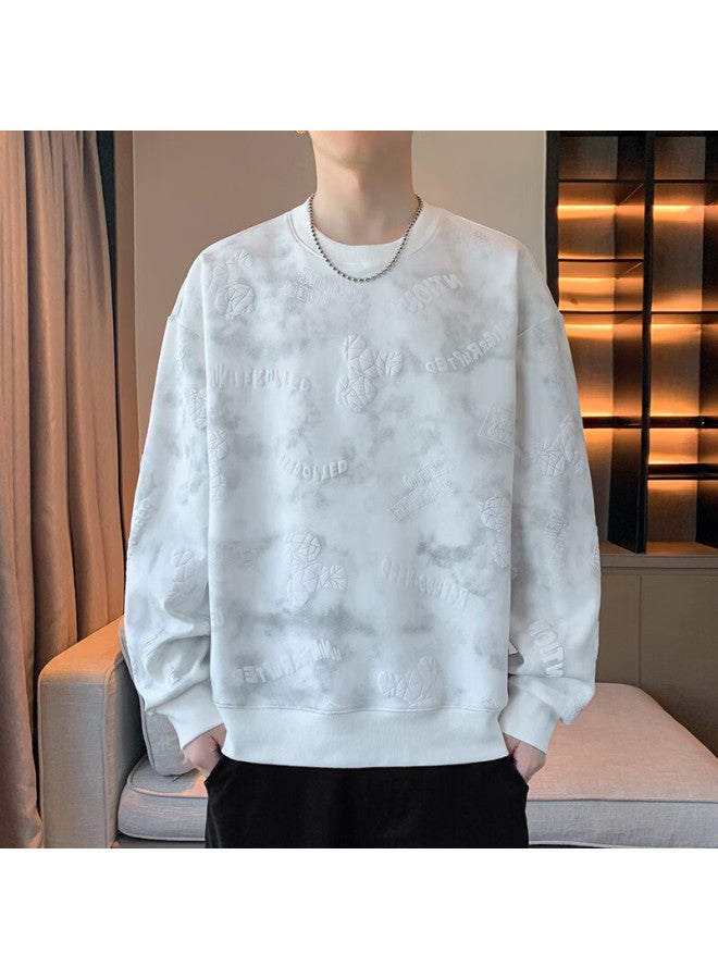 Wassup Sohot Men's Sweatshirt Spring Autumn Trendy Brand Crew Neck Long Sleeve Casual Loose Pullover White XL - Image 2