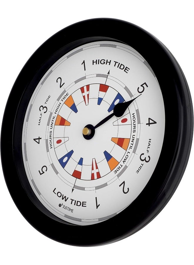 JUSTIME 85 Inch Atlantic Tide Clock for East Coast High Tide Low Tide Clock with Plastic Water Resistant Case Colorful Graphics Designed Home Wall DcorTT020Flag Black - Image 5