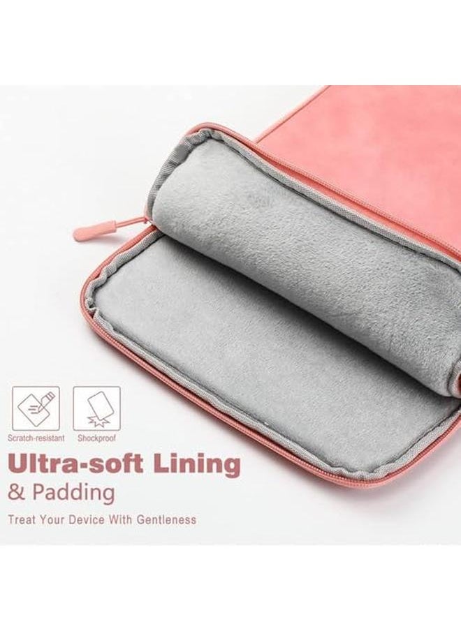 erorex - Tablet Sleeve Bag For Ipad Pro 11 2021 2018 Ipad Air 5 4 10.9 Ipad 10.2 Galaxy Tab A8 10.5 Tab S8 11 Surface Go 2 1 Protective Case With Pocket Pink - Image 1