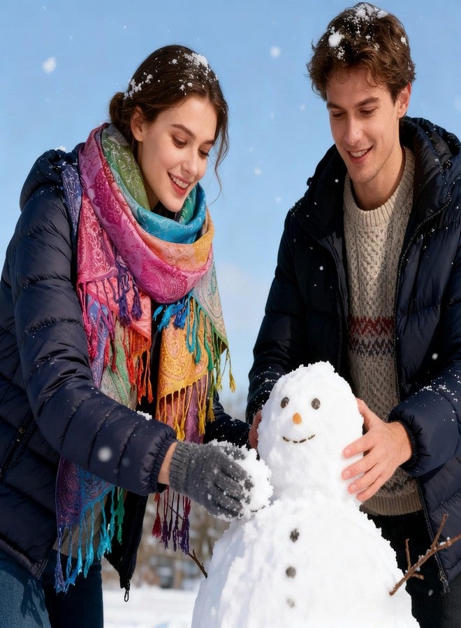 FANBODTA وشاح سفر بوهيمي من فانبودتا - وشاح شاطئ كبير الحجم بطبعة زهور عتيقة (200 × 65 سم)، شال خفيف الوزن للتصوير الفوتوغرافي للنساء، وشاح جاكار قابل للعكس، إكسسوار مثالي لعطلات الشاطئ - Image 3
