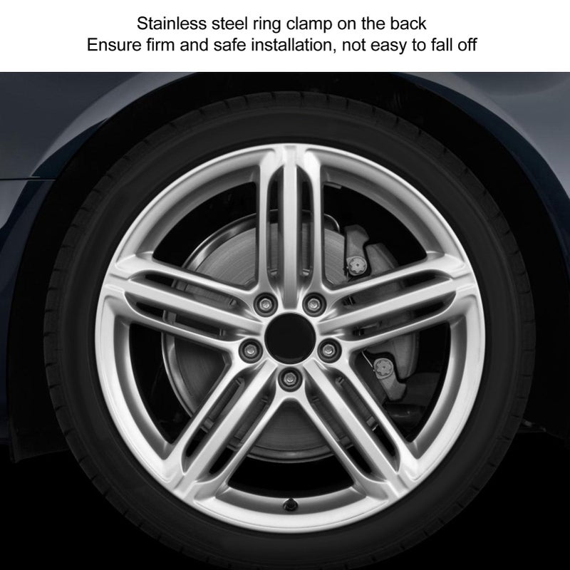 4 Pcs Glossy Black Car Tire Hub Center Caps ABS Metal Wheel Covers For Most Vehicles - Image 3