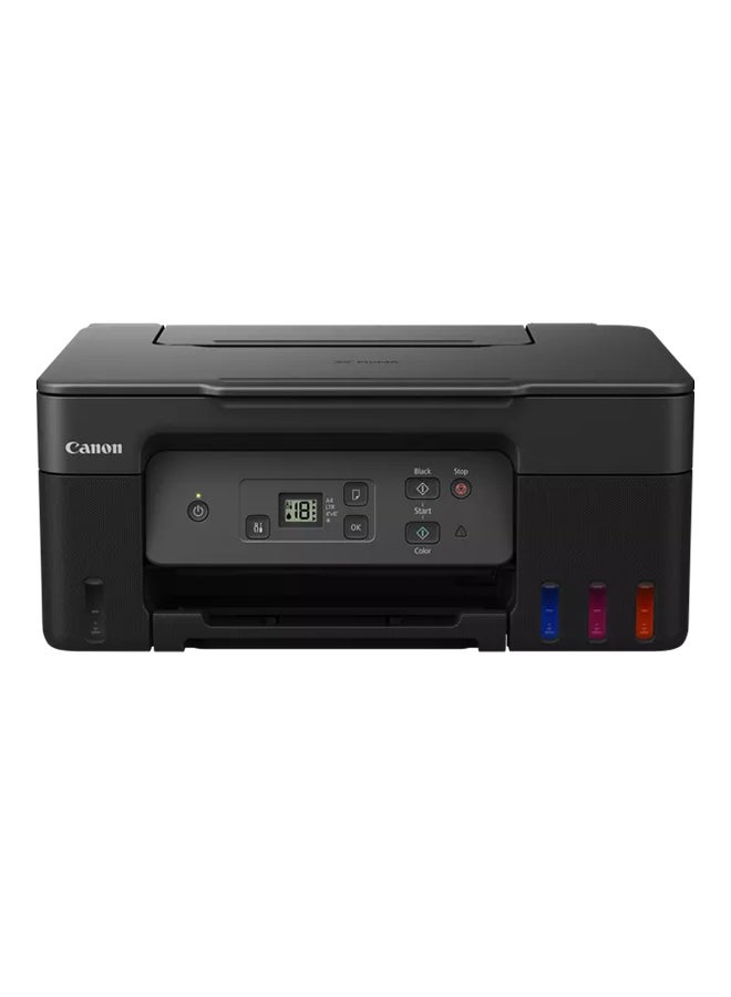 Canon G2470 Colour 3-in-1 Refillable MegaTank Printer, Black, high-yields of ink of up to 6,000 black pages or 7,700 color pages Black - Image 1