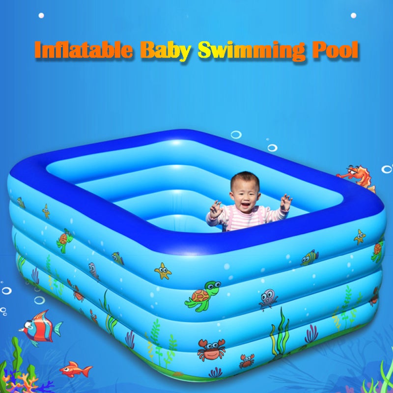 Portable Swimming Pool Inflatable Baby Swimming Pool Outdoor Children Basin Kid Bathtub Patterns are randomly selected. - Image 5