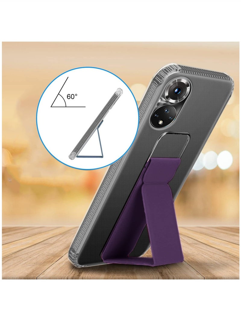 Wtech TPU Hand Grip Air Pillow Case Cover For Honor 50 5G 2021 Clear/Eggplant Purple - Image 2