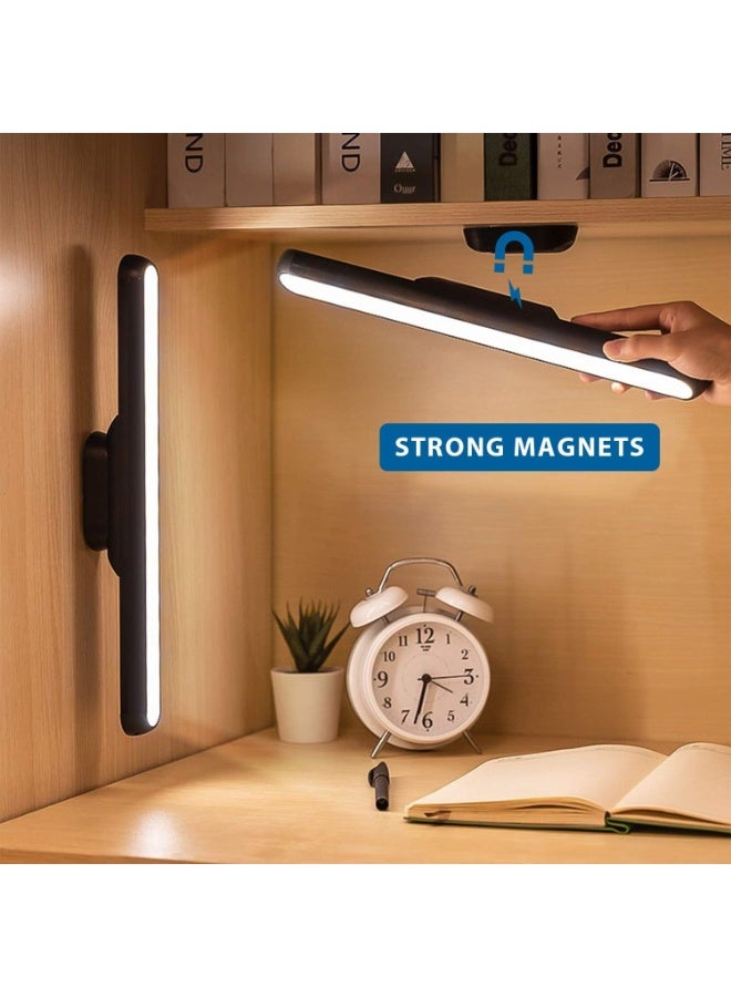 BIGTHREE® Under Cabinet Lights, Dimmable Touch Light Bar, Rechargeable Wall Lights, Lamp Wall Mounted Lamp 3 Color Reading Lamp LED Makeup Light, for Reading, Closet, Bookshelf, Kitchen, Bedroom - Image 4